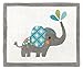 Sweet Jojo Designs Girl or Boy Accent Floor Rug Bedroom Decor for Mod Elephant Kids Bedding Collection
