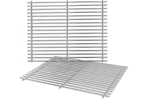 GRILLJOB 19.5" Cooking Grates for Weber Genesis 300 Series, Genesis E310 E320 E330 S310 S320 S330, 304 Stainless Steel Grill Grate Replacement Parts for Weber 7528 & 7524