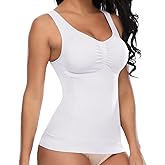 SLIMBELLE Camisole Tops for Women Tummy Control Shapewear Tank Tops with Built in Bra Body Shaper