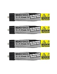 1S 3.7 V 180 mAh 45 C Stock Batería de repuesto compatible con todos los: Blade Nano QX, Nano QX FPV, Tiny Whoop, UMX Radian, Blade inductrix, champ, UMX T-28, Night Vapor, UMX Corsair, whipit, Sport Cub S (4 unidades)