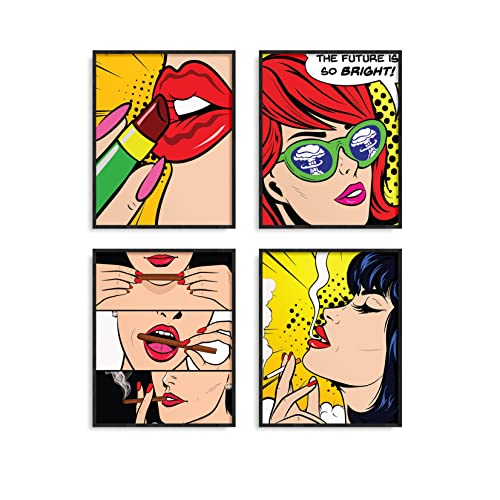 Pop Art Prints Set of 4 By Haus and Hues Banksy Wall Art & Pop Art