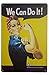ERLOOD Pin-up Girl We Can Do It Metal Retro Wall Decor Vintage Tin Signs 12
