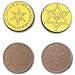 (6 Mesh Bags) Madelaine Solid Premium Milk Chocolate Traditional Hanukkah/Chanukah Gold Coins Wrapped In Italian Foils