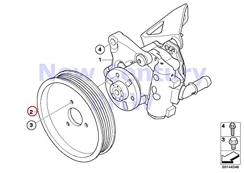 BMW Genuine Power Steering Pump Pulley D=116MM 525i 525xi ...
