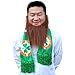 St. Patrick's Day Party Costume Suit Hat,Beard, Scarf