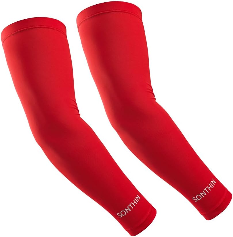 SONTHIN Arm Sleeves UV Protection Compression Sun Sleeves for Men Women Youth for Baseball Cycling Running Golf Basketball and More Sports(5 Colors Available,1 Pair): Clothing