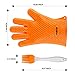 Kaflix BBQ Cooking Gloves - Silicone Heat Resistant & Waterproof Safety Gloves for BBQ, Smoker, Grill, Oven and Baking – Potholders + Grill Brush for Oiling Products + eBook with Recipes