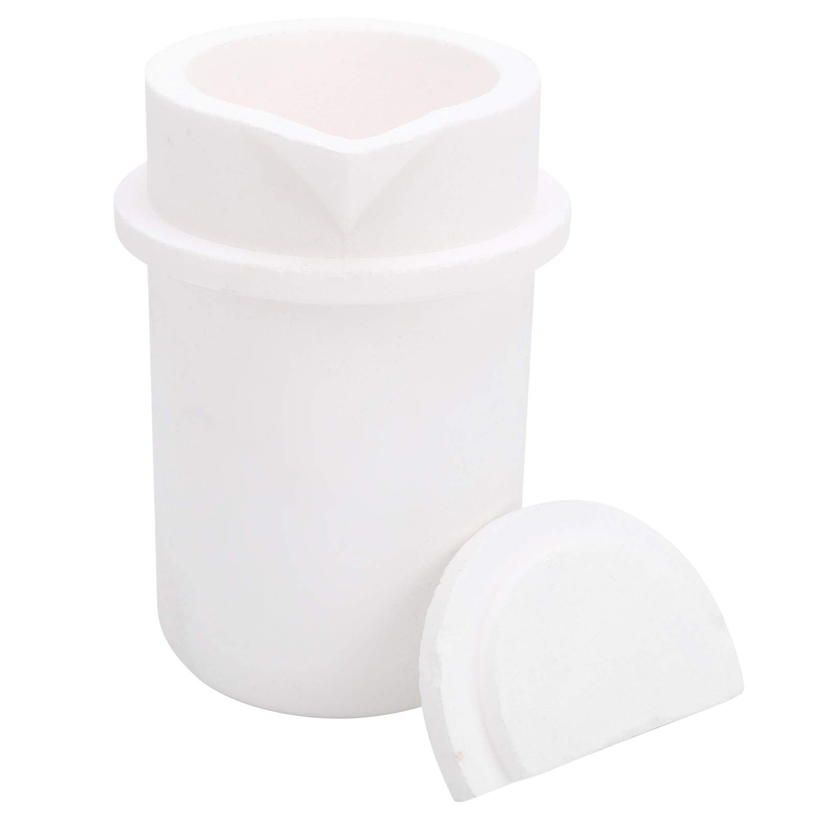 1Kg Quartz Melting Crucible Cup, Foundry Furnace Torch with Lid, Smelting Refining Tool for Melting Alloy, Platinum, Gold, Silver, Platinum, etc