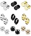 Besteel 9-12 Pairs Stainless Steel CZ Stud Earrings Hoop Earrings Gauge Earrings Set for Men Women piercing earrings