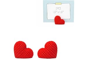 Heart-Shaped Place Card & Photo Holders – Knitted Texture – 2-Pack Decorative Table Display for Photos, Notes & Name Cards – 