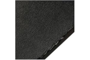 Legion Stonehenge Paper, Cotton Deckle Edge Sheets, 22 X 30 inches, Black, Pack of 10 (F05-STN250BKH10)