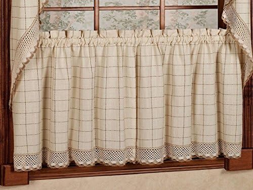 Amazon Com Sweet Home Collection Adirondack Cotton Kitchen Window