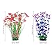 POPETPOP 2 Pack Artificial Aquarium Plants Underwater Eco-Friendly Décor Plastic Aquarium Underwater Plants Fish Tank Decorations (Pink and Purple)thumb 3