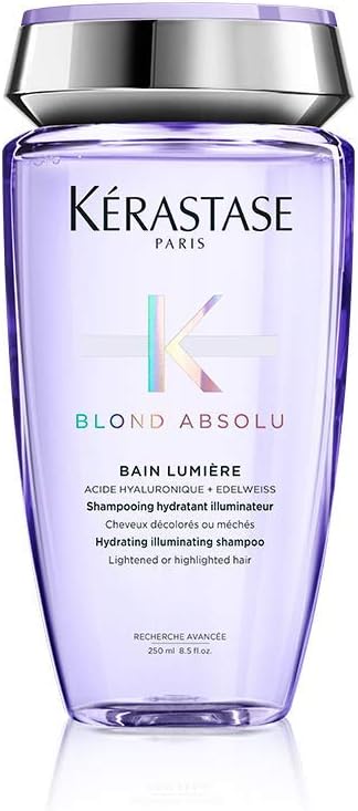 Kérastase Blond Absolu, Hydrating Illuminating Shampoo, for Lightened Highlighted and Grey Hair