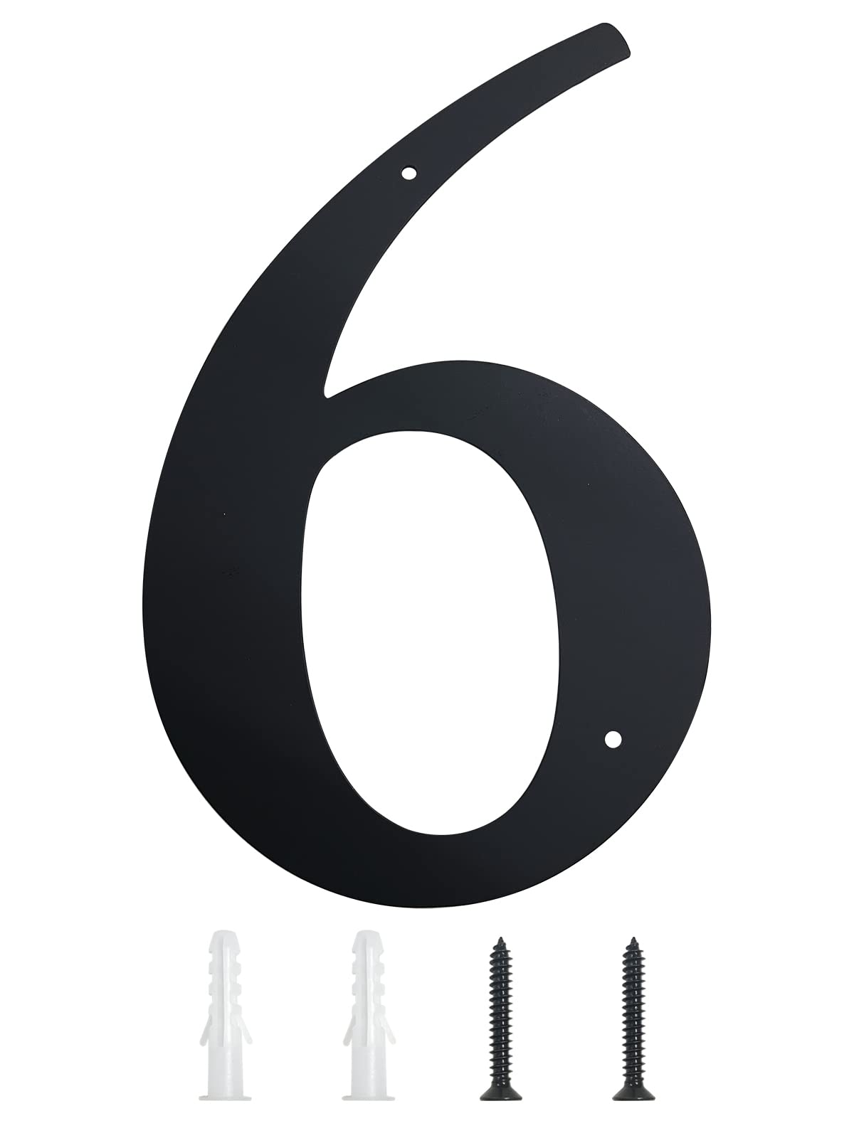 11 Inch Super Large House Numbers, Modern Address Numbers Elegant Black Finish Numbers Solid Metal House Sign for Door Plate for Home Gate Building Store Mailbox (6)