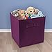 Sorbus Foldable Storage Cubes - 6 Fabric Baskets for Organizing Pantry, Closet, Shelf, Nursery, Playroom, Toy Box, Cubby - 11 Inch Dual Handle Collapsible Closet Organizers and Storage Bins (Purple)