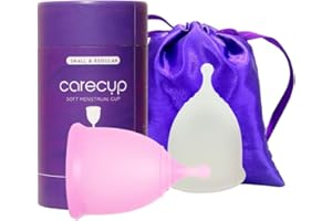 CareCup Menstrual Cup Kit - Reusable Tampon, Pad, and Disc Alternative - 12-Hour Wear - Soft, Flexible Medical-Grade Silicone Menstrual Cups for Leak-Free, Comfortable Protection (2 Large Cups)
