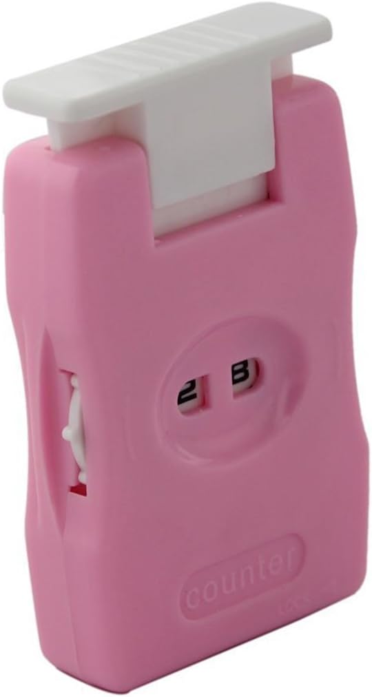 LUOEM Manual Knitting Stitch Row Crocheting Counter Knitting Tool for Home Travel Pink, Taille unique