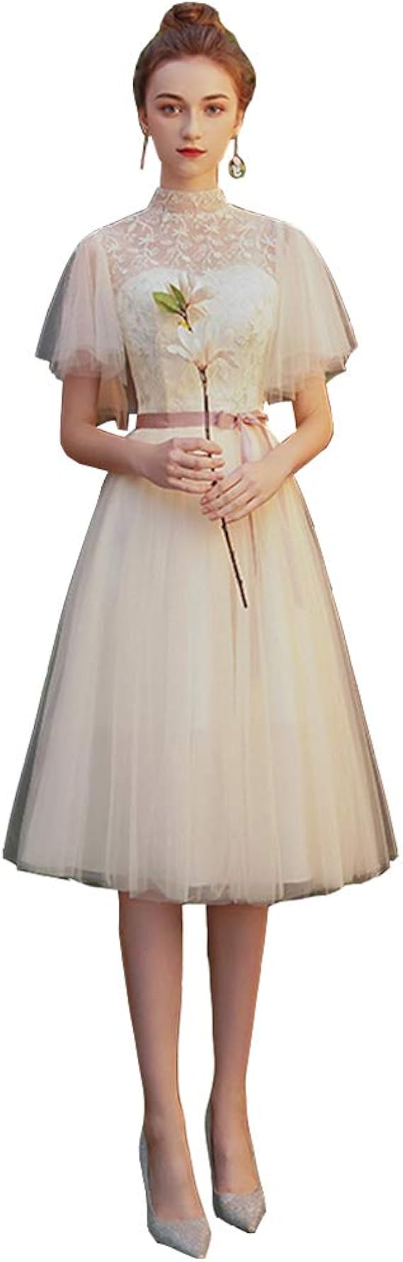 Amazon ドレス 二次会 花嫁 ロングドレス パーティードレス ブライズメイド ドレス レース 演奏会 ロング ワンピース ロング丈 ミモレ丈 代 30代 結婚式 お呼ばれ 大人 エンパイア 花嫁ドレス 花嫁の介添えドレス イブニングドレス 通販