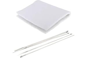 WINTOWIN Muffler Mat muffler packing Fiberglass Exhaust muffler packing material Universal Muffler Packing for 2-Stroke 4-Stroke Motorcycle ATV Dirt Bike (SIZE 0.4 x 21.6 x 11.3 in +9" Ladder Tie Wrap Kit)