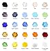 Mandala Crafts Wholesale Lot of 1000 Bicone Crystal Beads, 4mm, 25 Colors, Matte and Crystal Finish
