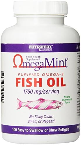 Omega Mint Fish Oil Capsules 1750mg/serving - Human Only - 100 Softgels