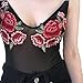 2PC DIY Roses Pair Flowers Floral Collar Bouquet Embroidered Appliques iron-ons patches Sticker Applique Badge (Red)