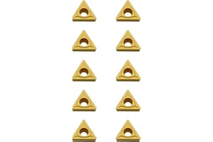 Zorqon 10Pcs TCMT32.51 TCMT16T304 Carbide Turning Inserts, Replacement Turning Inserts Cutting Tools for Steel Parts and Stainless Steel, Lathe Turning Tools for STFCR Turning Tool Holder