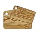 Set of 2 Rectangular Cutting Boards for Food Preparation and Presentation - Premium Solid Natural Olive Wood Reversible Chopping Board MADE IN ITALY - Perfect in kitchen, on table or to share food at