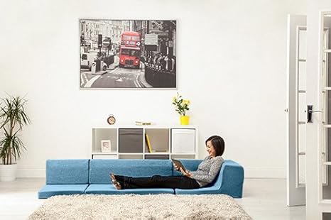 Changing Sofas Sapphire Blue Wool Effect Jaxon Japanese