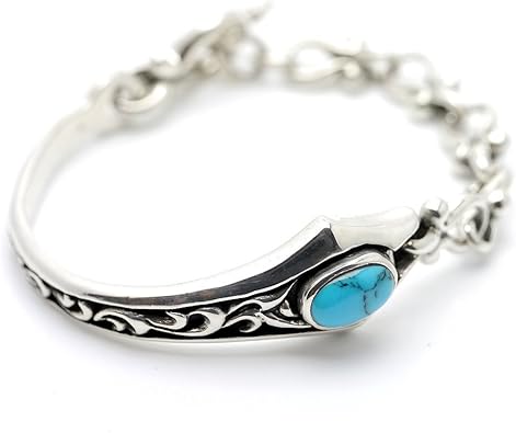 Amazon シルバーワン Ko ハーフ バングル チェーン ブレスレット メンズ ターコイズ シルバー925 ブレスレット 通販