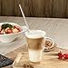 Metal Straws Stainless Steel Straws FoYoung Reusable Drinking Straws with Brushes for 20 30OZ Yeti Tumbler Extra Long 6mm Wide|Perfect for Christmas Hot Chocolate Set of 8 Silver
