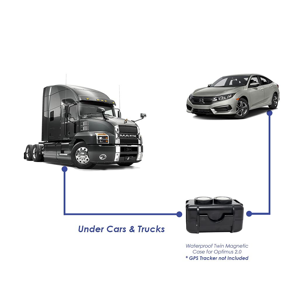 OPTIMUS Waterproof Twin Magnetic Case 2.0 for GPS Tracker | GPS Tracker not Included