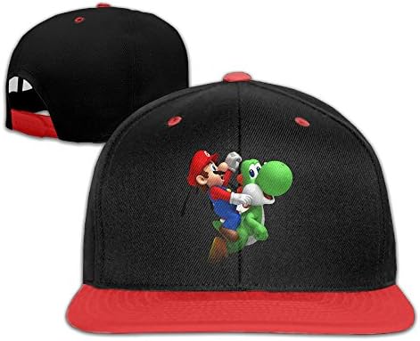 NUBIA Mario 7th Kids Sunbonnet Cap Snapback Hat Red