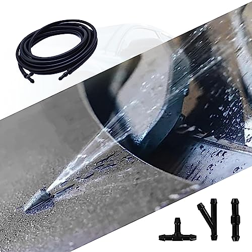 W/ 4 Connector Rubber Auto Windshield Wiper Washer Jet Hose Tube Pipe 2m 3.8mm E - Foto 7