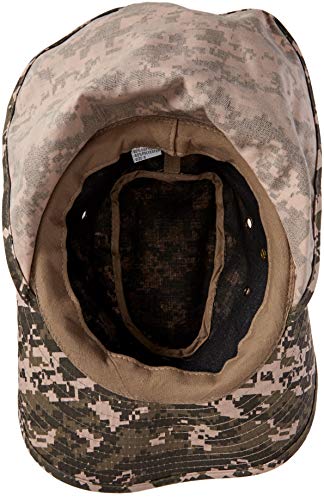 Boonie Bush Safari Outdoor Fishing Hiking Hunting Boating Snap Brim Hat Sun Cap with Neck Flap (Digital Camo, XL)