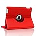 AiSMei Case for 9.7-Inch iPad 5th (2017)/ iPad 6th (2018)/ iPad Air (2015), Rotating Protective Case Cover w/Auto Wake/Sleep Function,Red
