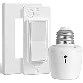 SURAIELEC Remote Control Light Socket, 100FT Wireless Decorator Wall Switch, E26 Smart Light Bulb Socket, No Wiring, No WiFi,