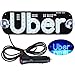 Tchrules Uber LED Sign Decor, Led Uber Sign with Suction Cups Glowing Uber Decor Accessories Uber Flashing Hook on Car Window with DC12V Car Charger Inverter