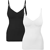 EUYZOU Womens Tummy Control Shapewear Tank Tops Seamless V-Neck Compression Tank Tops Body Shaper Camisole
