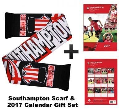 Southampton FC 2017 Calendar &amp; Scarf Gift Set