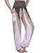 CHRLEISURE Elephant Hippie Harem Pants for Women - Boho Gypsy Beach Palazzo Indian Pants