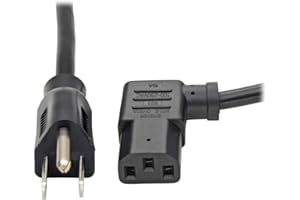 Tripp Lite P006-006-13LA 6 Feet NEMA 5-15P to IEC-320-C13 Left Angle 18 AWG Power Cord