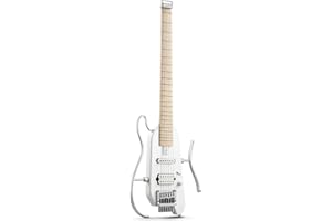 Donner HUSH-X Electric Guitar Kit - Featherlight Travel Guitar with Easy Assemble Stands, Great for Travel and Practice, Maho