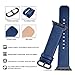 Fullmosa Leather Bands Compatible with Apple Watch Band 42mm 41mm 40mm 38mm for Women Men, Top Grain Genuine Leather Strap for iWatch Series 11/10/9/8/7/6/5/4/3/2/1,SE3/2/1, Dark Blue/Smoky Grey