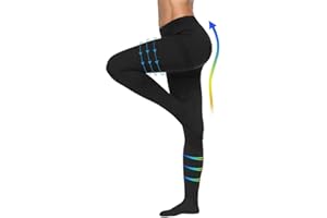 XUANSHOW 20-30mmHg Compression Pantyhose for Women, Medical Compression Stockings, High Waist Opaque Compression Tights for Lymphadema Edema, Swelling, Varicose Veins, Support Hose for Teacher Doctor