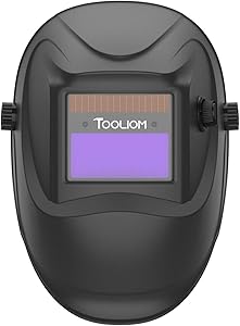 TOOLIOM Auto Darkening Welding Helmet,True Color 1/1/1/2 Battery Powered Welder Mask Hood,Wide Shade Range 4/9-13 for Grinding ARC MIG TIG Welding