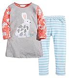 Fiream Girls 2 Piece Long Sleeve Dress set(1603TZ,7T)