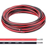Shirbly 8 Gauge Wire - 50FT Red & 50FT Black Tinned