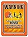 Funny Warning Football Browns 9x12 Aluminum Sign Wall Art